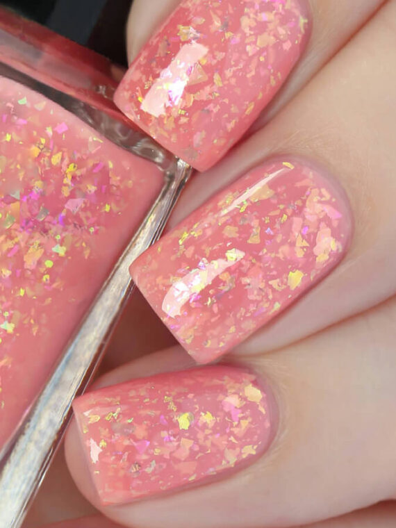 Glitter Pink Nail Polish